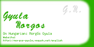 gyula morgos business card